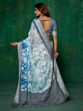 Abstract Print Georgette Saree